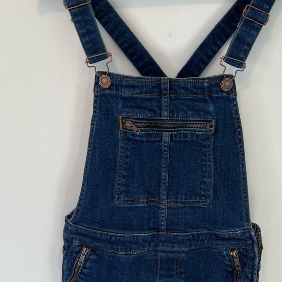 Free People Denim Skinny Overalls - Picture 2 of 10